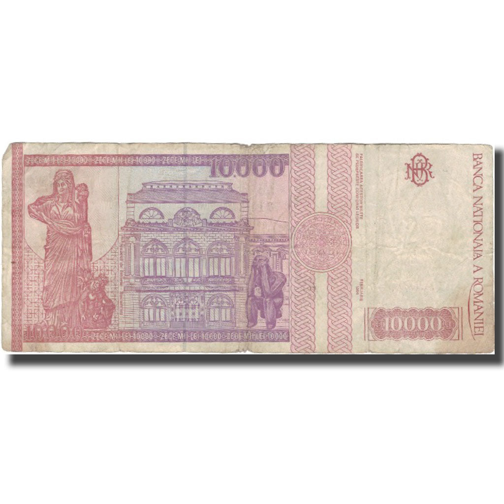 Geldschein, Rumänien, 10,000 Lei, 1994, 1994-02-01, KM:105a, S