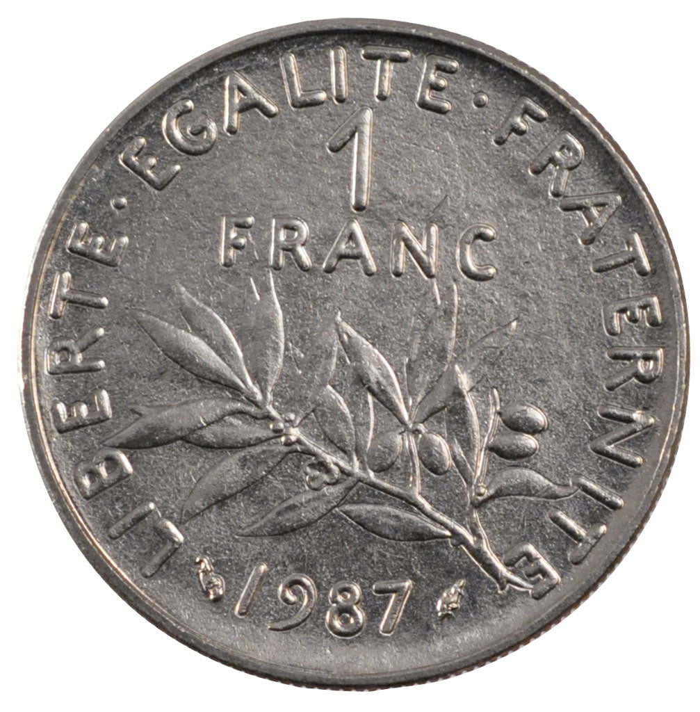 Coin, France, Semeuse, Franc, 1987, Paris, MS(65-70), Nickel, Gadoury:474
