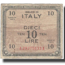 Banknote, Italy, 10 Lire, 1943, 1943, KM:M13a, VF(20-25)