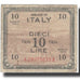 Banknote, Italy, 10 Lire, 1943, 1943, KM:M13a, VF(20-25)