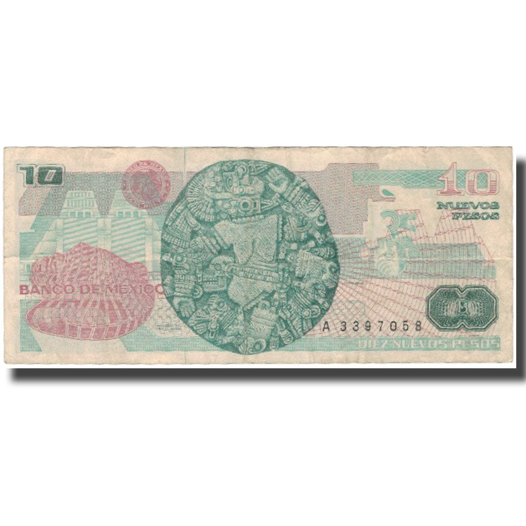 Banknote, Mexico, 10 Nuevos Pesos, KM:95, VF(30-35)