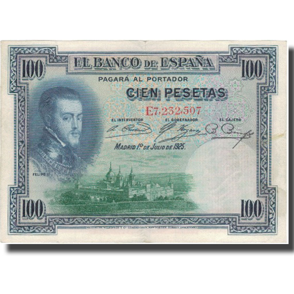 Biljet, Spanje, 100 Pesetas, 1925, 1925-07-01, KM:69c, TTB