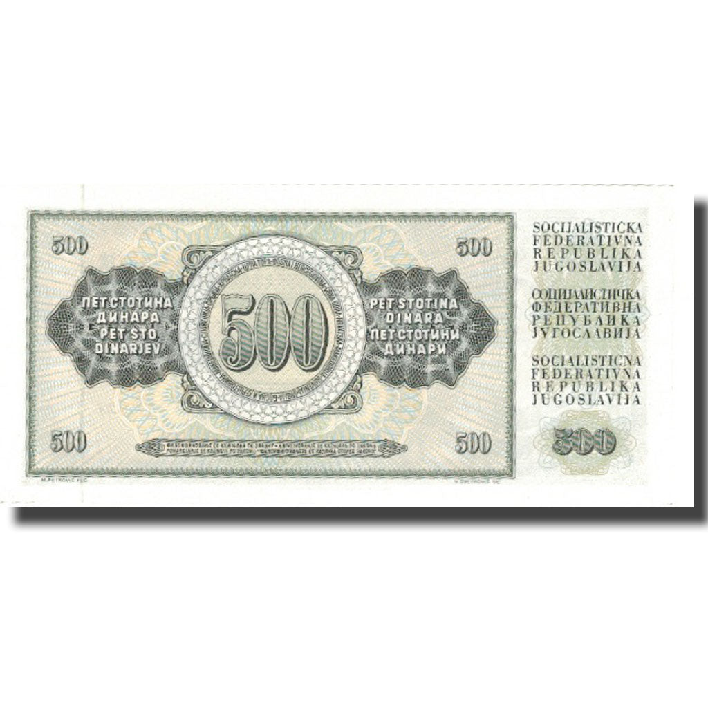 Billet, Yougoslavie, 500 Dinara, 1986, 1986-05-16, KM:91c, SUP