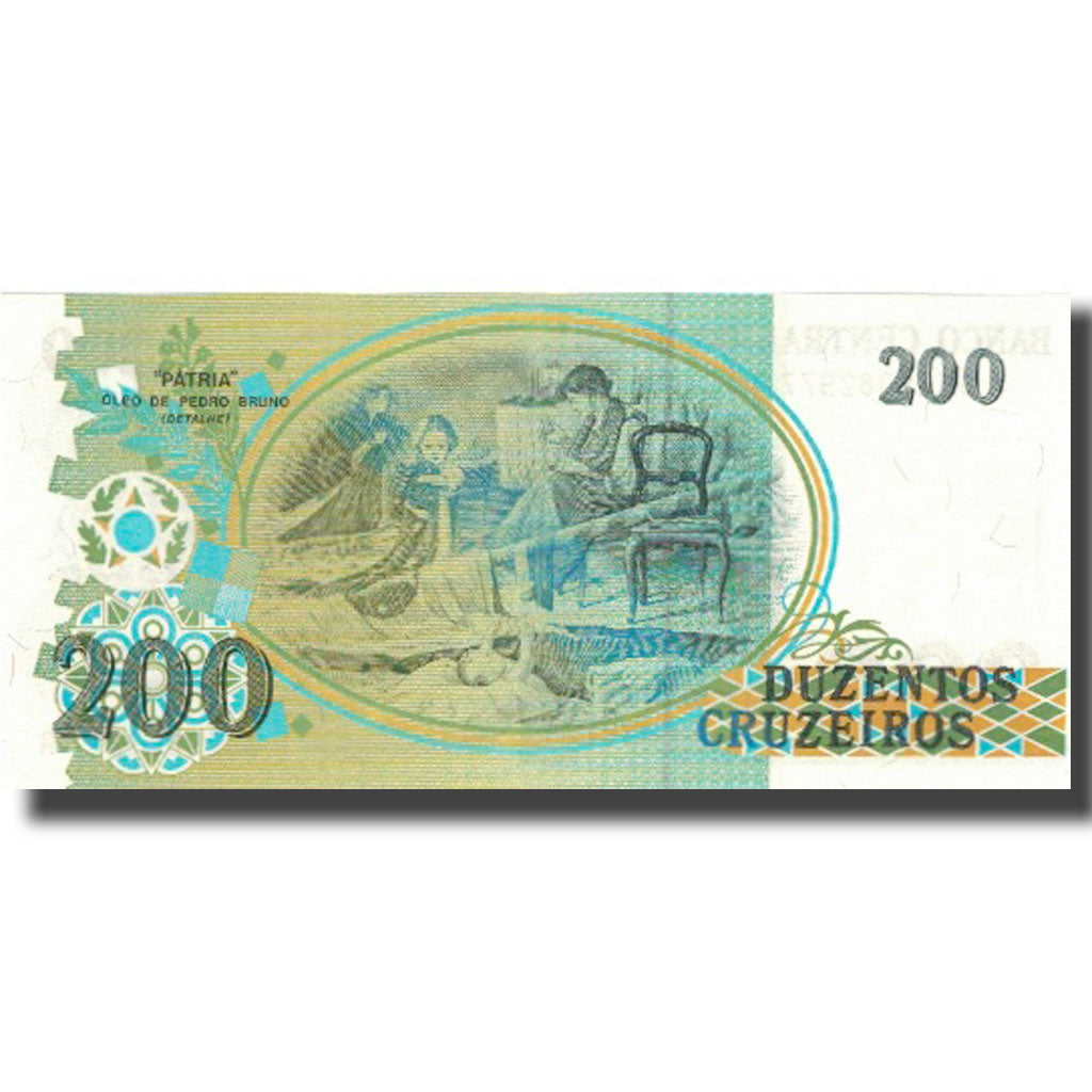 Banknote, Brazil, 200 Cruzados Novos, KM:221a, UNC(65-70)