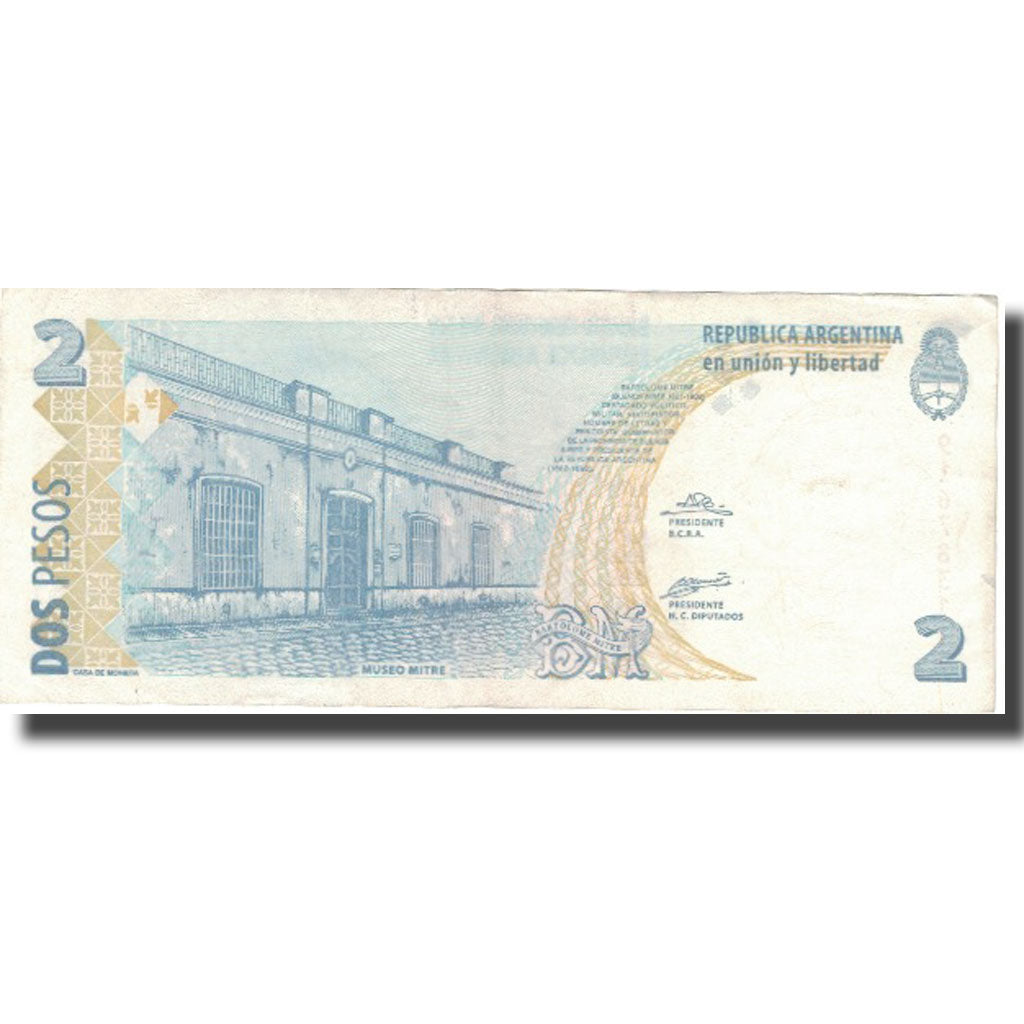 Banconote, Argentina, 2 Pesos, Undated (1997-2002), KM:346, BB+
