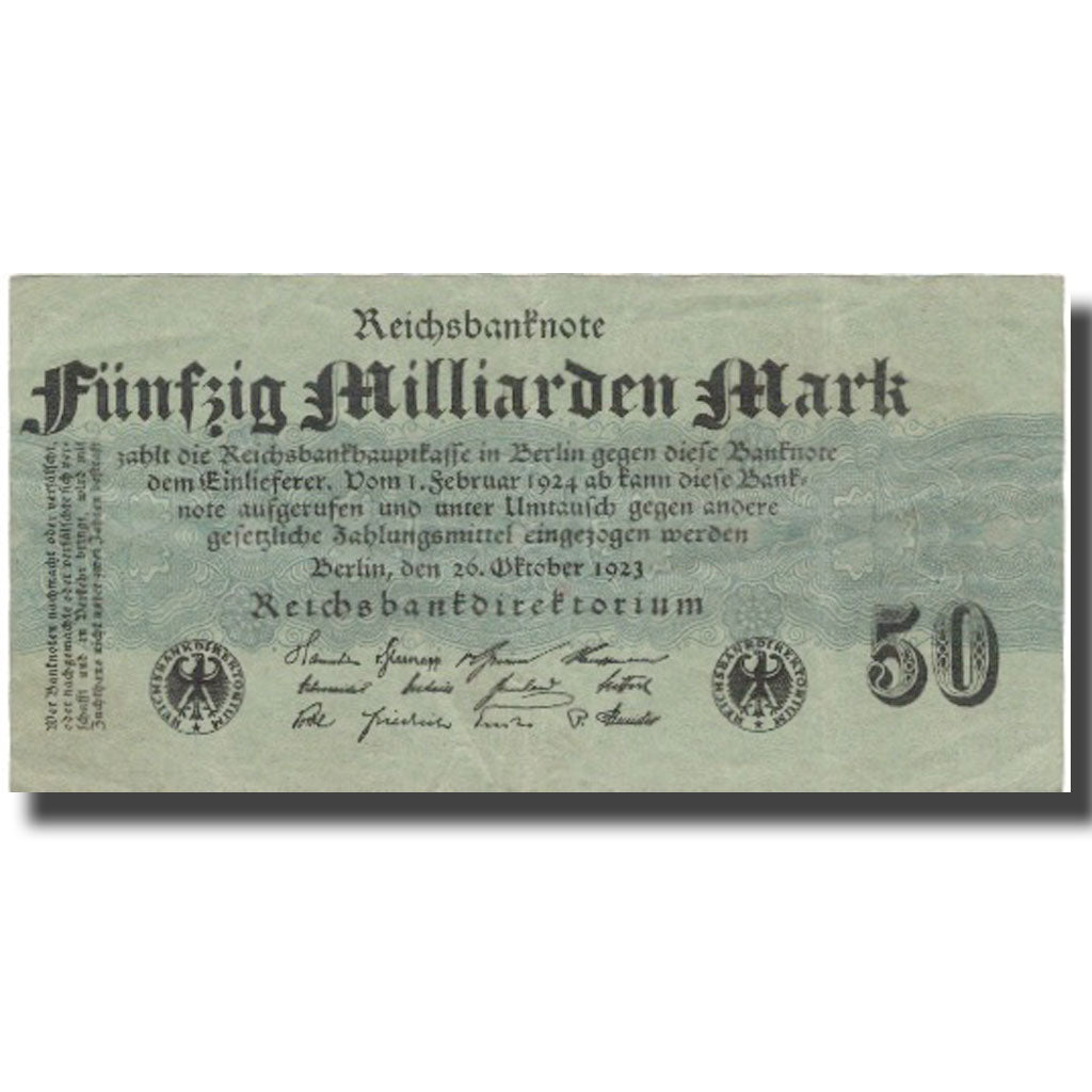 Banknote, Germany, 50 Milliarden Mark, 1923, 1923-10-26, KM:125a, AU(50-53)