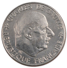 FRANCE, Charles de Gaulle, Franc, 1988, Paris, KM #963, AU(55-58), Nickel, 24,..