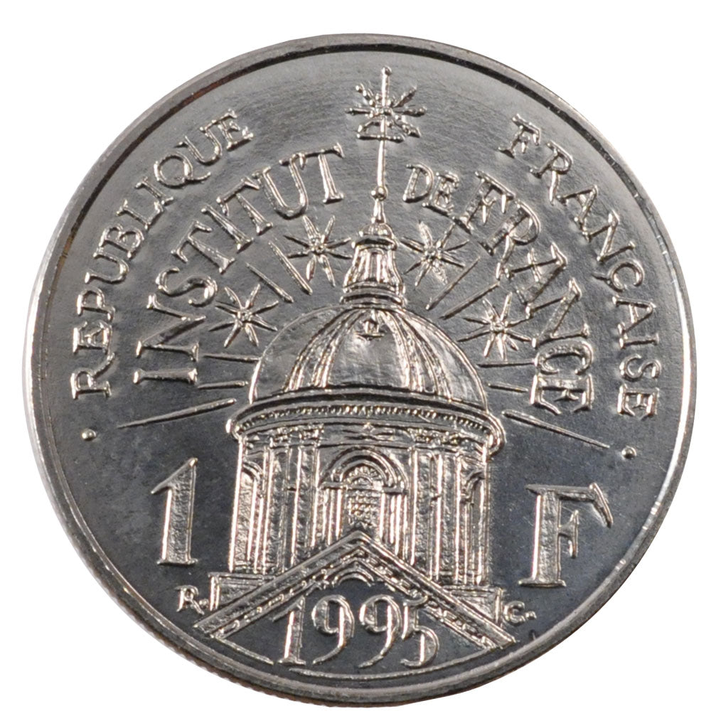 FRANCE, 1 Franc, 1995, MS(65-70), Nickel, Gadoury #480, 6.00