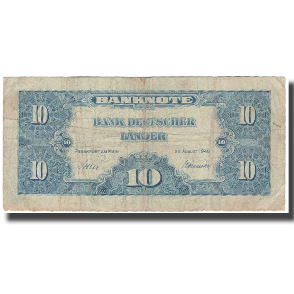 Banknote, GERMANY - FEDERAL REPUBLIC, 10 Deutsche Mark, 1949, 1949, KM:16a