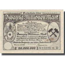 Banknote, Germany, Nieheim, 20 Millionen Mark, Eglise, 1923, 1923-09-04