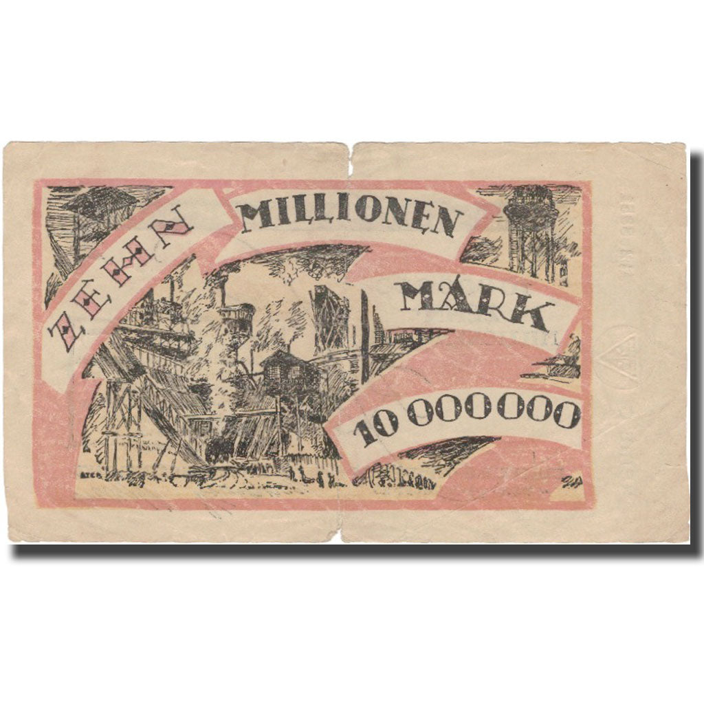 Banknote, Germany, 10 Millionen Mark, paysage, 1923, 1923-08-14, F(12-15)