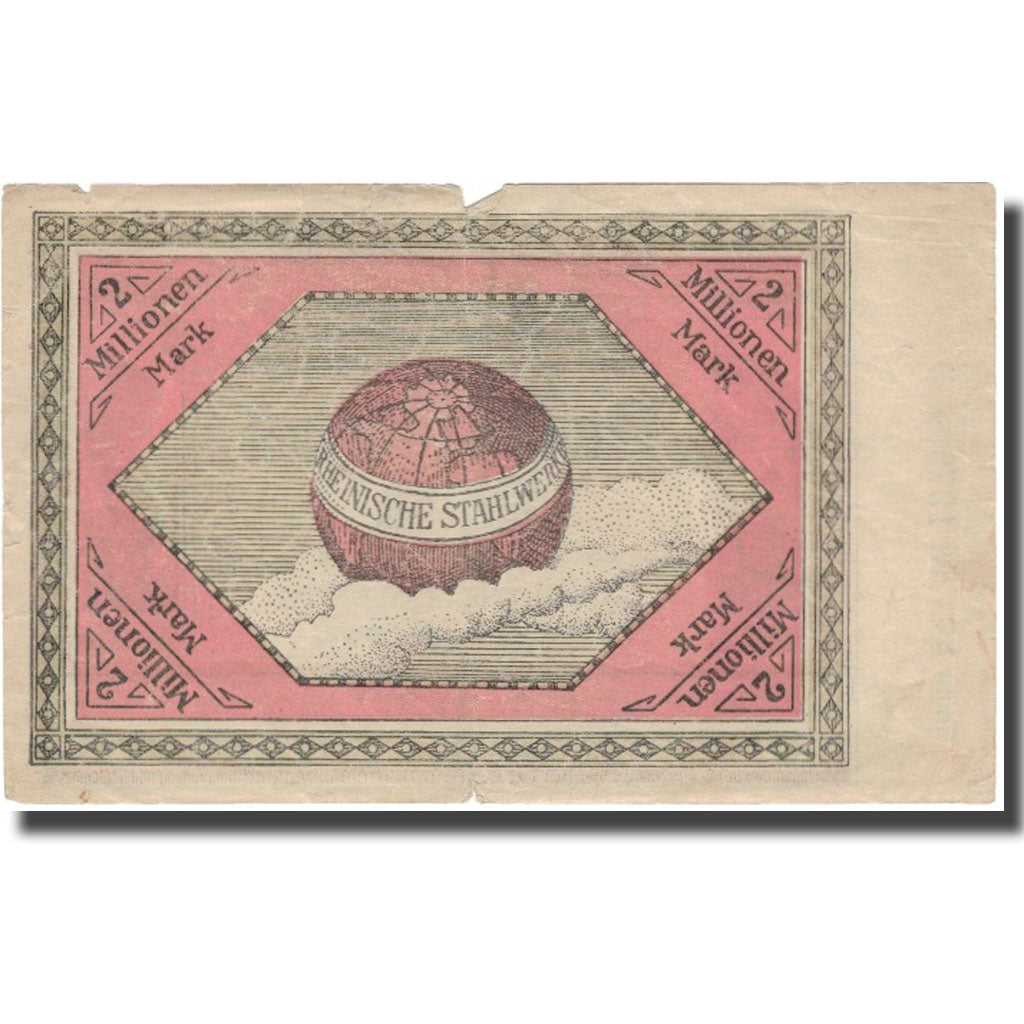 Banknot, Niemcy, Duisburg, 2 Millionen Mark, N.D, 1923, 1923-08-14, F(12-15)