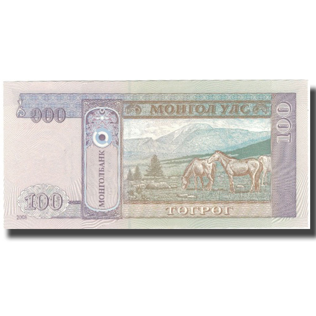 Billet, Mongolie, 100 Tugrik, 2008, 2008, KM:65b, NEUF
