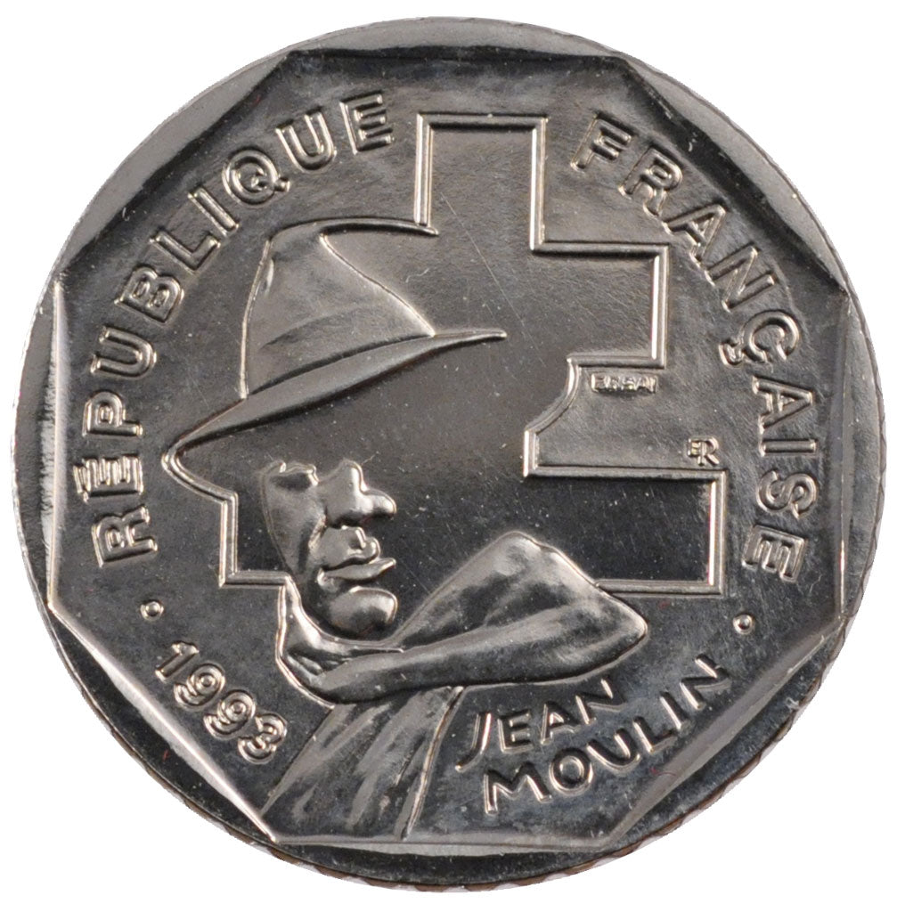 FRANCE, 2 Francs, 1993, MS(65-70), Nickel, Gadoury #548, 7.50