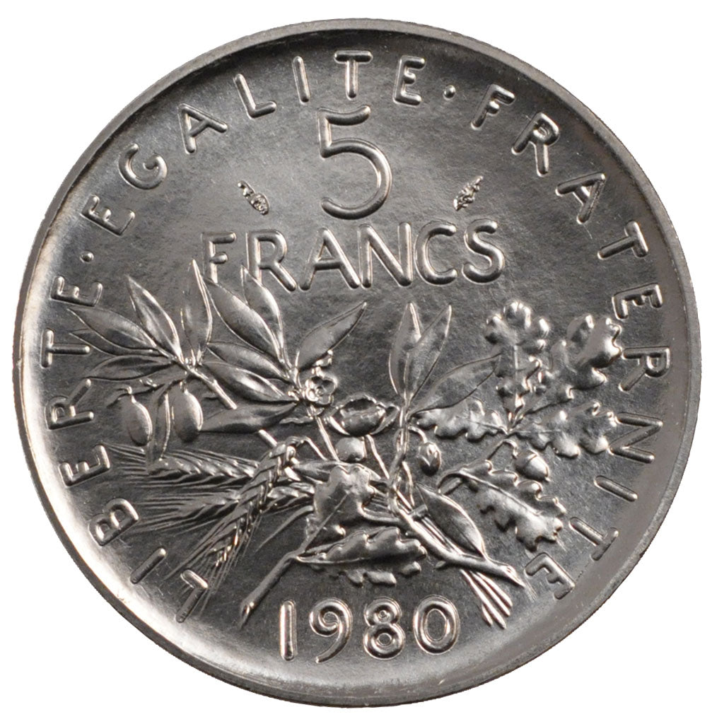 Vème République, 5 Francs Semeuse