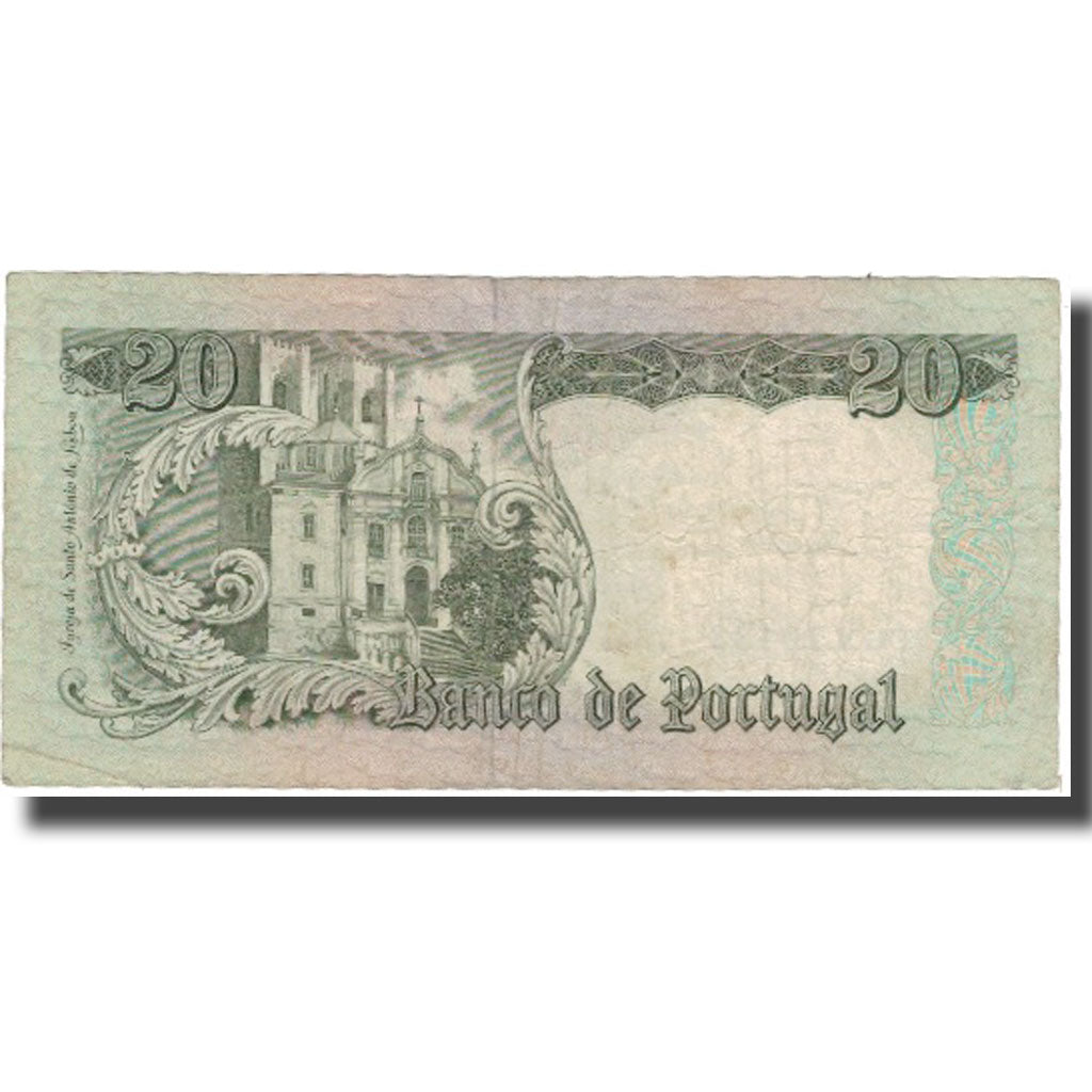 Banknote, Portugal, 20 Escudos, 1964, 1964-05-26, KM:167b, EF(40-45)