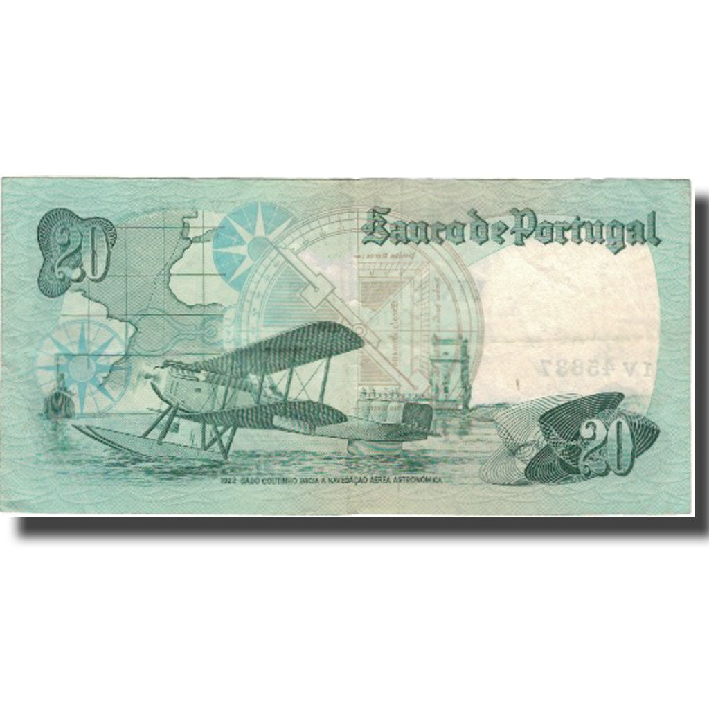 Geldschein, Portugal, 20 Escudos, 1978, 1978-09-13, KM:176a, SS