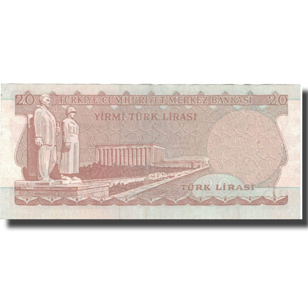Banknote, Turkey, 20 Lira, 1970, 1970-01-14, KM:187b, AU(50-53)