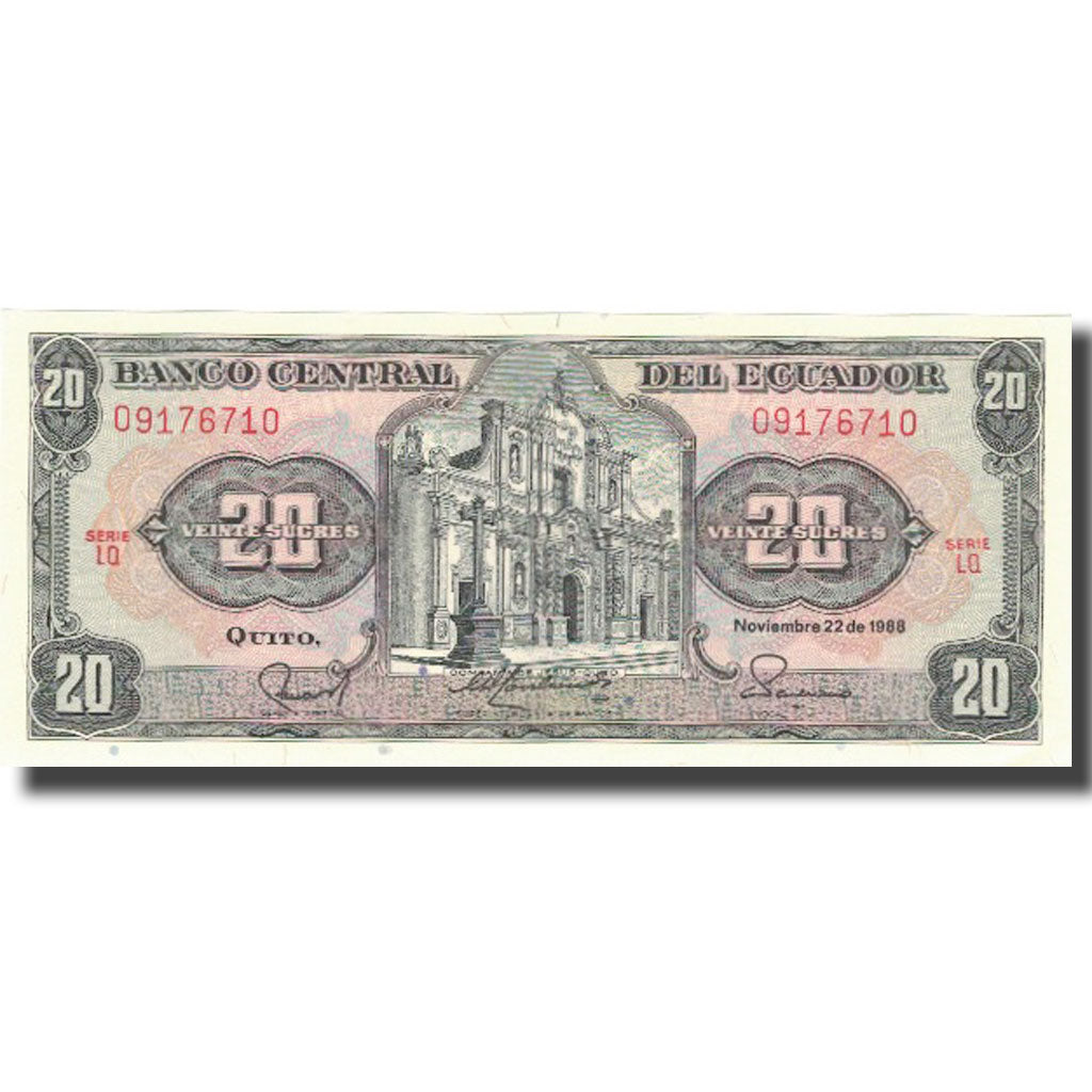 Banconote, Ecuador, 20 Sucres, 1988, 1988-11-22, KM:121Aa, SPL