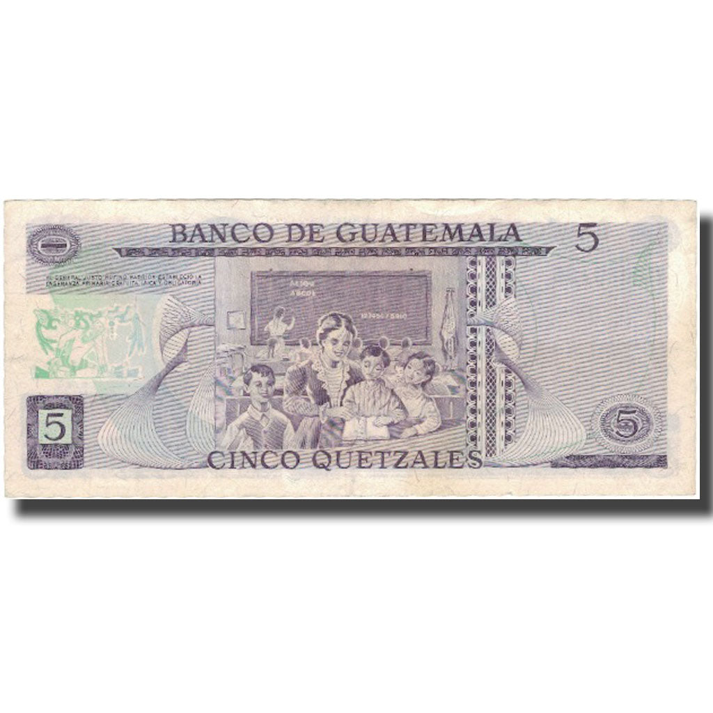Billet, Guatemala, 5 Quetzales, 1980, 1980-01-02, KM:60c, TTB