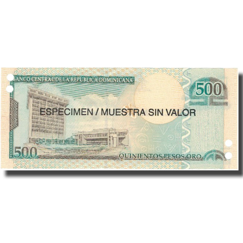 Billete, 500 Pesos Oro, 2006, República Dominicana, 2006, Specimen, KM:179s1