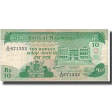 Banknote, Mauritius, 10 Rupees, Undated (1985), KM:35b, VF(20-25)
