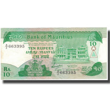 Banconote, Mauritius, 10 Rupees, Undated (1985), KM:35b, BB+