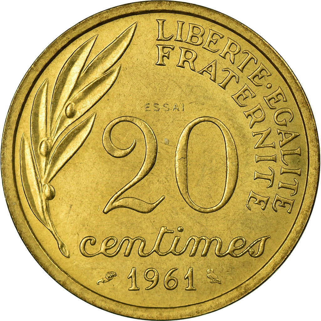Monnaie, France, 20 Centimes, 1961, FDC, Aluminium-Bronze, Gadoury:325