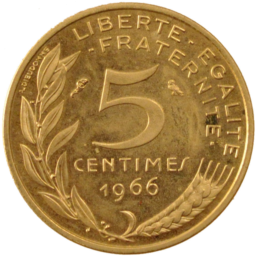 Vème République, 5 Centimes Marianne piéfort