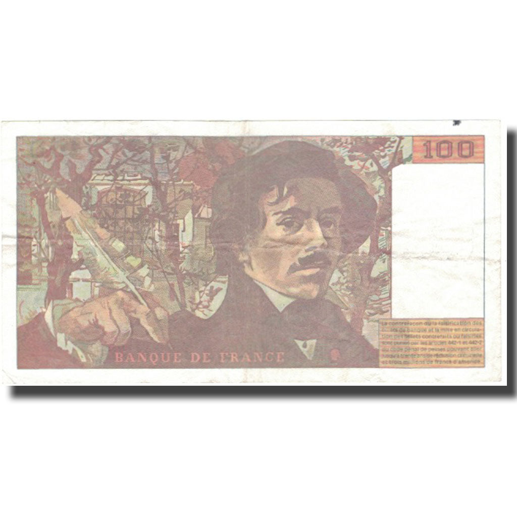 France, 100 Francs, 100 F 1978-1995 ''Delacroix'', 1994, 1994, VF(30-35)