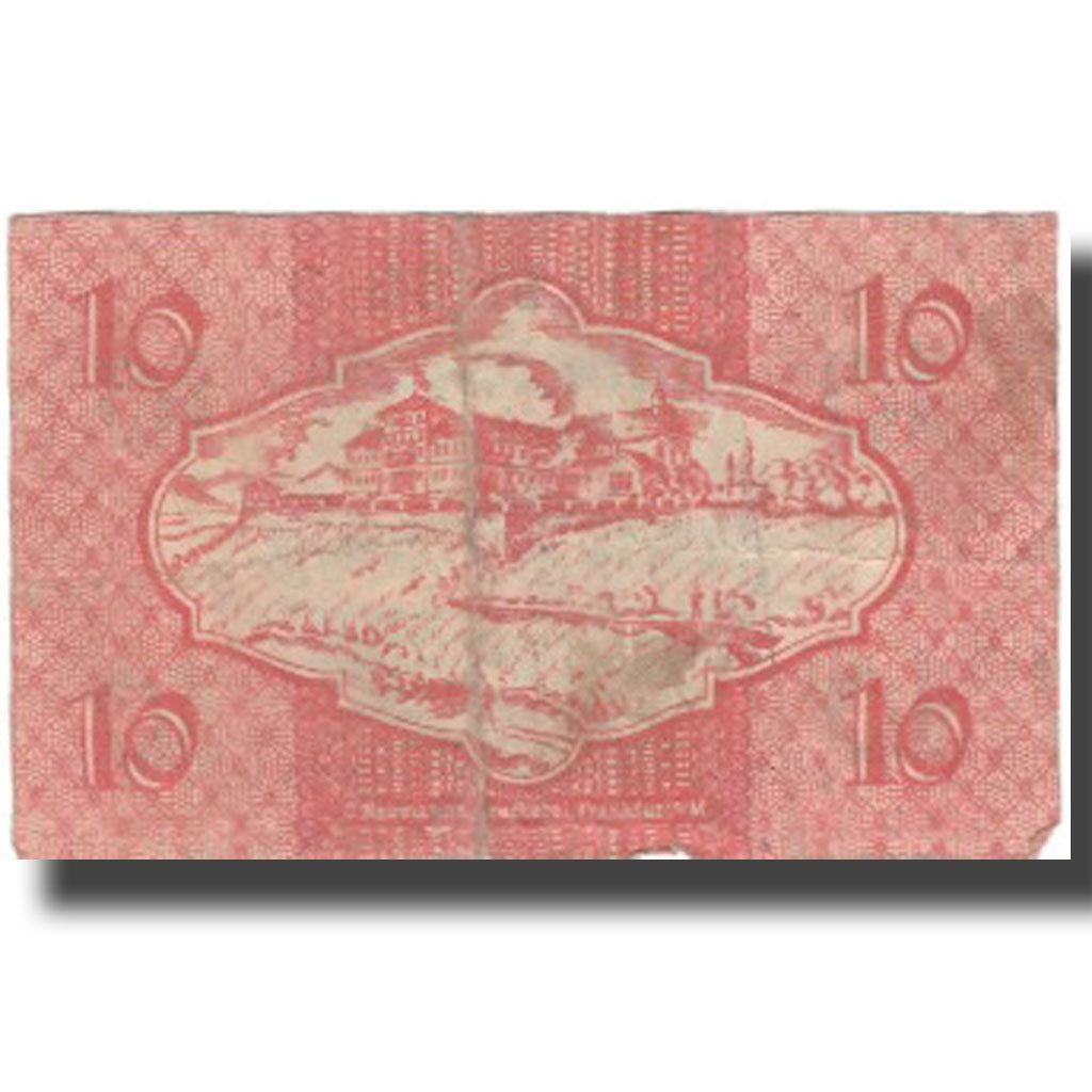 Banknot, Niemcy, Rheinland, 10 Pfennig, château, 1919, 1919, AU(50-53)