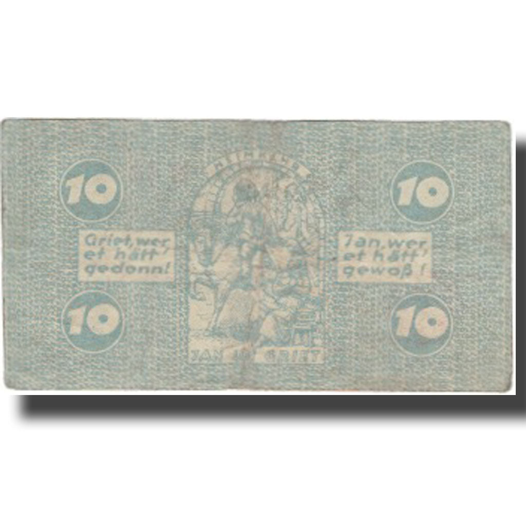 Banconote, Germania, Köln, 10 Pfennig, statue, 1921, 1921-07-13, BB+