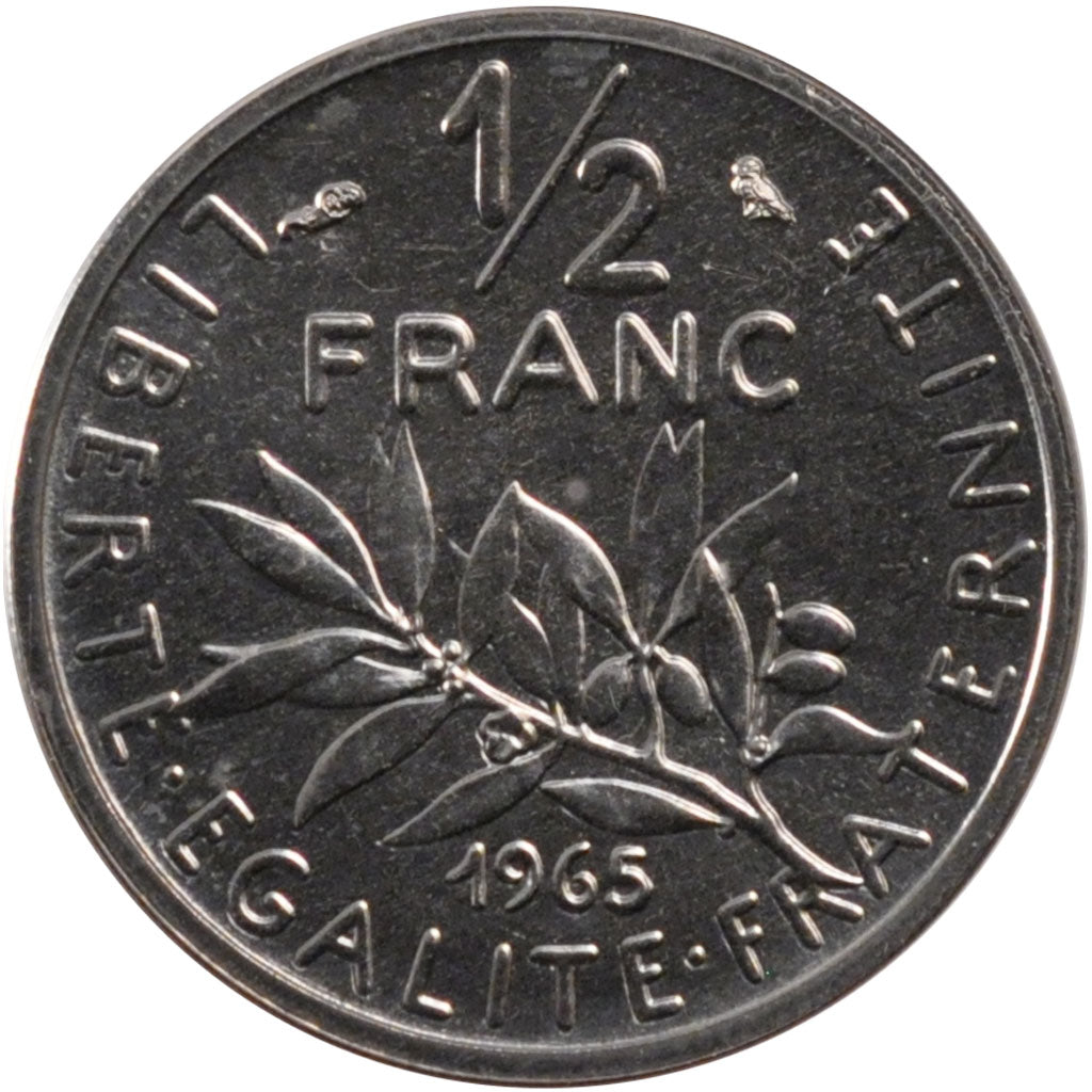 Vème République, 1/2 Franc Semeuse piéfort