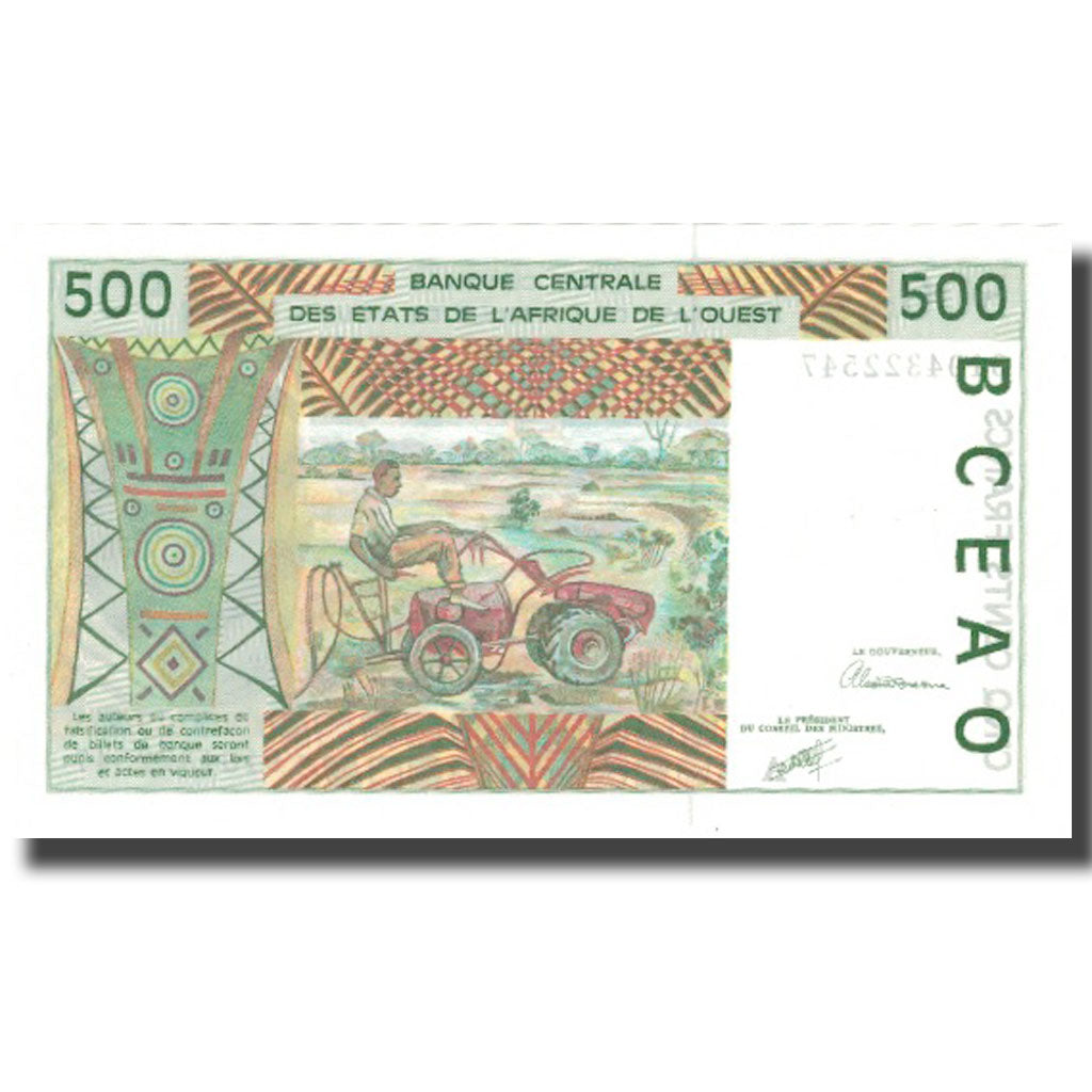 Banknote, West African States, 500 Francs, 1991-2002, KM:110Aa, UNC(65-70)