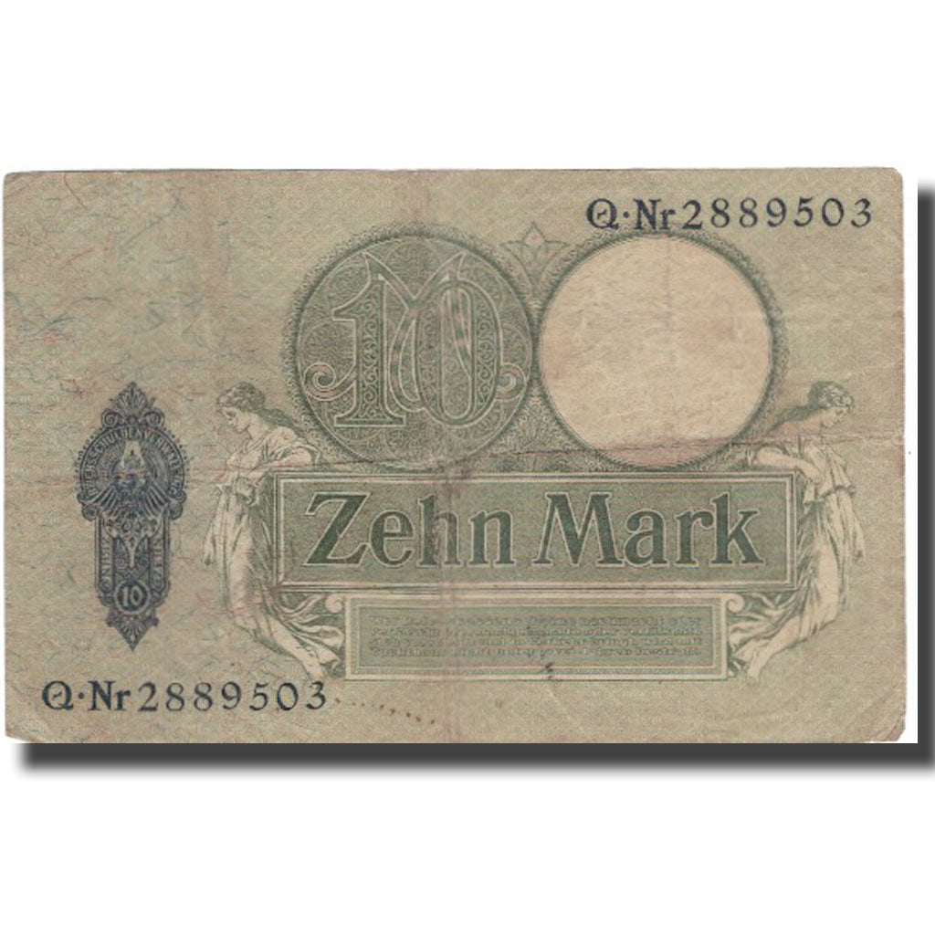 Banknote, Germany, 10 Mark, 1906, 1906-10-06, KM:9a, VF(20-25)