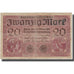Banknote, Germany, 20 Mark, 1918, 1918-02-20, KM:57, F(12-15)