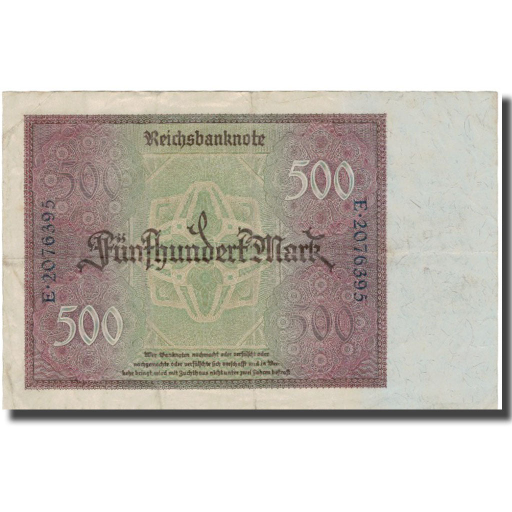 Banknote, Germany, 500 Mark, 1922, 1922-03-27, KM:73, EF(40-45)