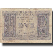 Banknote, Italy, 2 Lire, 1939, 1939-11-14, KM:27, VF(20-25)
