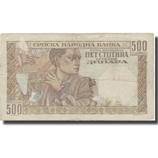 Banknote, Serbia, 500 Dinara, 1941, 1941-11-01, KM:27A, VF(20-25)