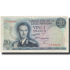 Banknote, Luxembourg, 20 Francs, 1966, 1966-03-07, KM:54a, VF(30-35)