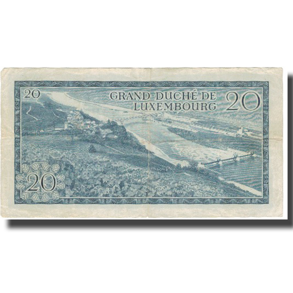 Banknote, Luxembourg, 20 Francs, 1966, 1966-03-07, KM:54a, VF(30-35)