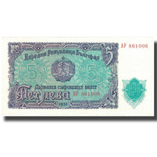 Banconote, Bulgaria, 5 Leva, 1951, 1951, KM:82a, BB+