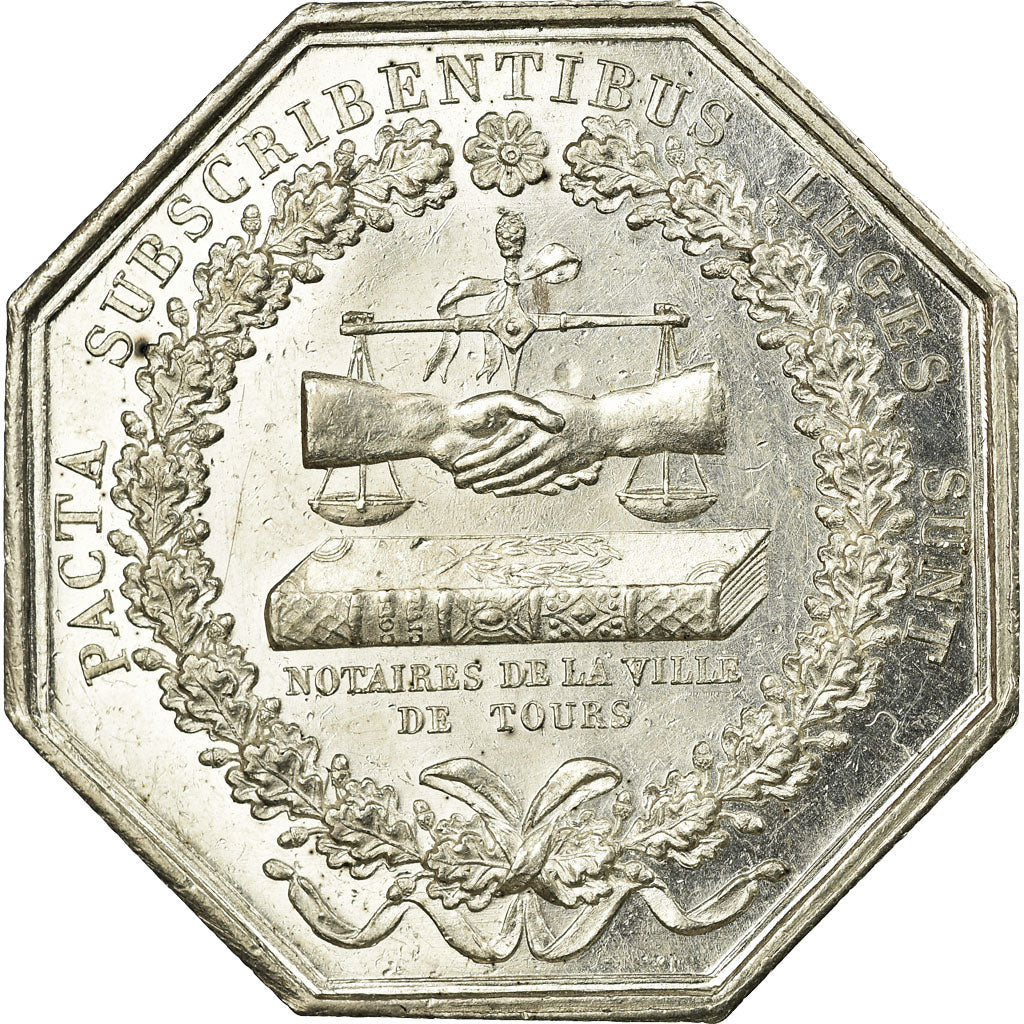 France, Token, Notaires de l'Arrondissement de Tours, Barre, AU(55-58), Silver