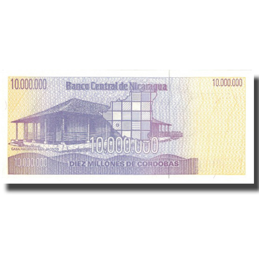 Banknote, Nicaragua, 10 Million Córdobas, Undated (1990), KM:166, UNC(65-70)