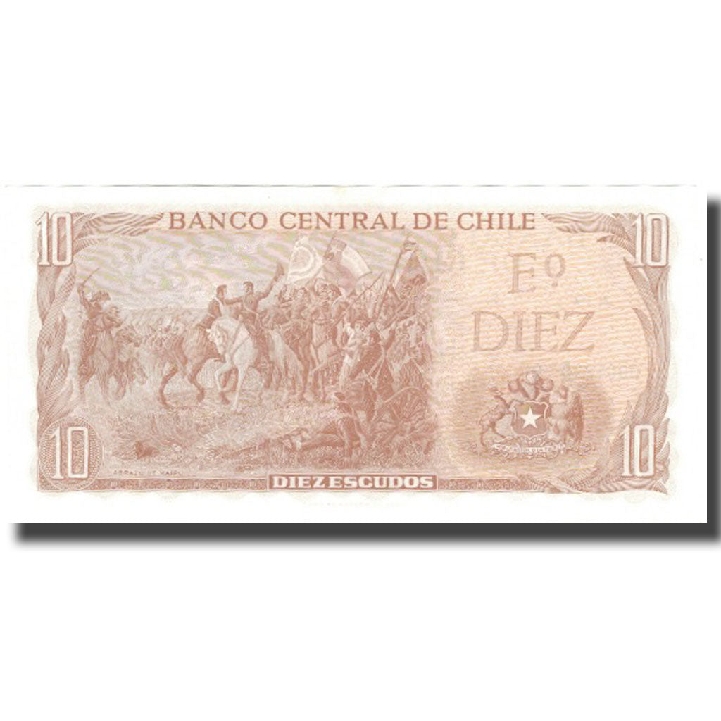 Banknote, Chile, 10 Escudos, Undated (1970), KM:142, UNC(65-70)
