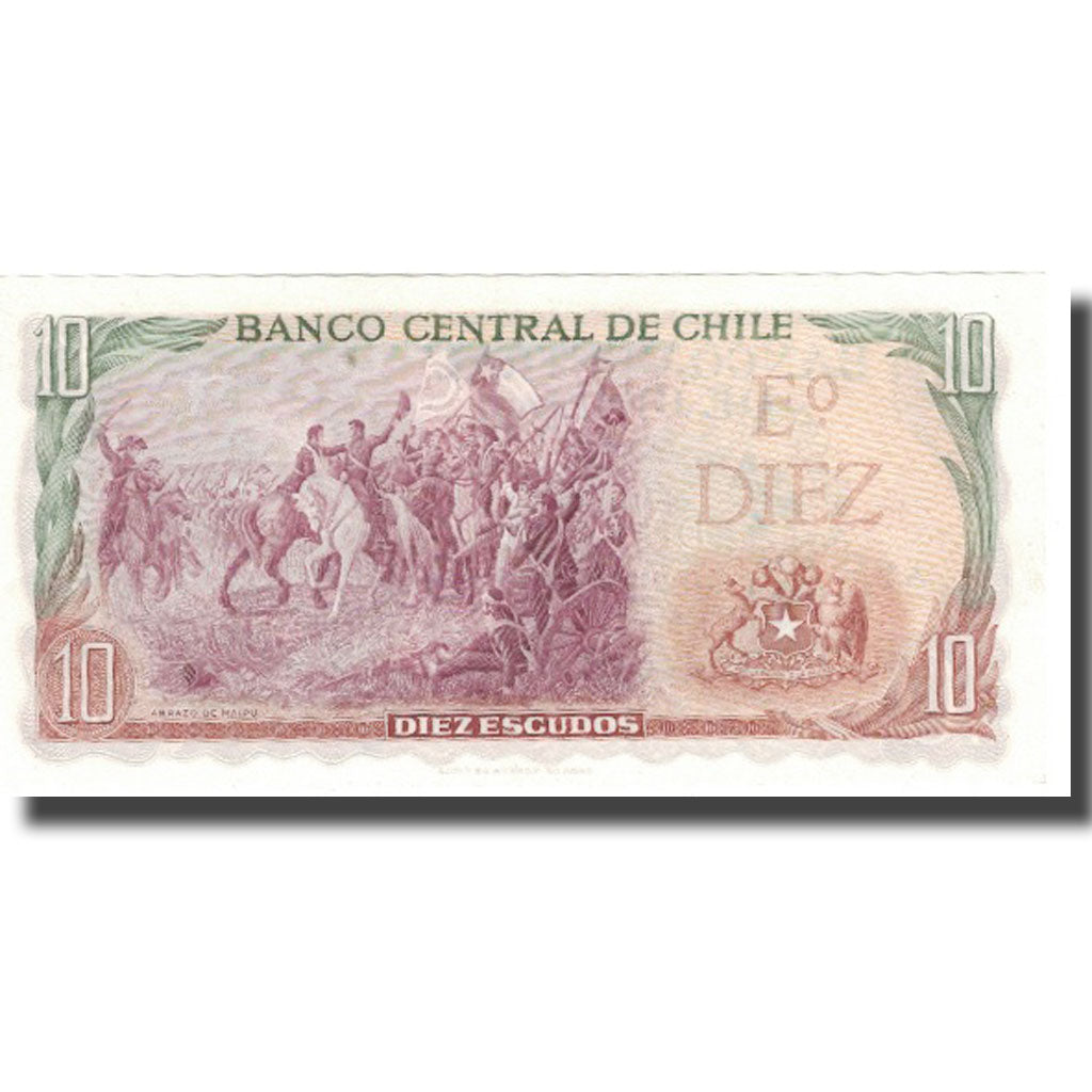 Billet, Chile, 10 Escudos, KM:143, NEUF