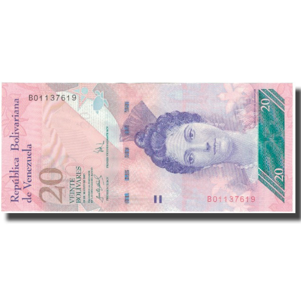 Billete, 20 Bolivares, 2007, Venezuela, 2007-03-20, KM:91a, SC+