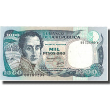Banknot, Colombia, 1000 Pesos Oro, 1992, 1992-01-31, KM:432A, UNC(65-70)