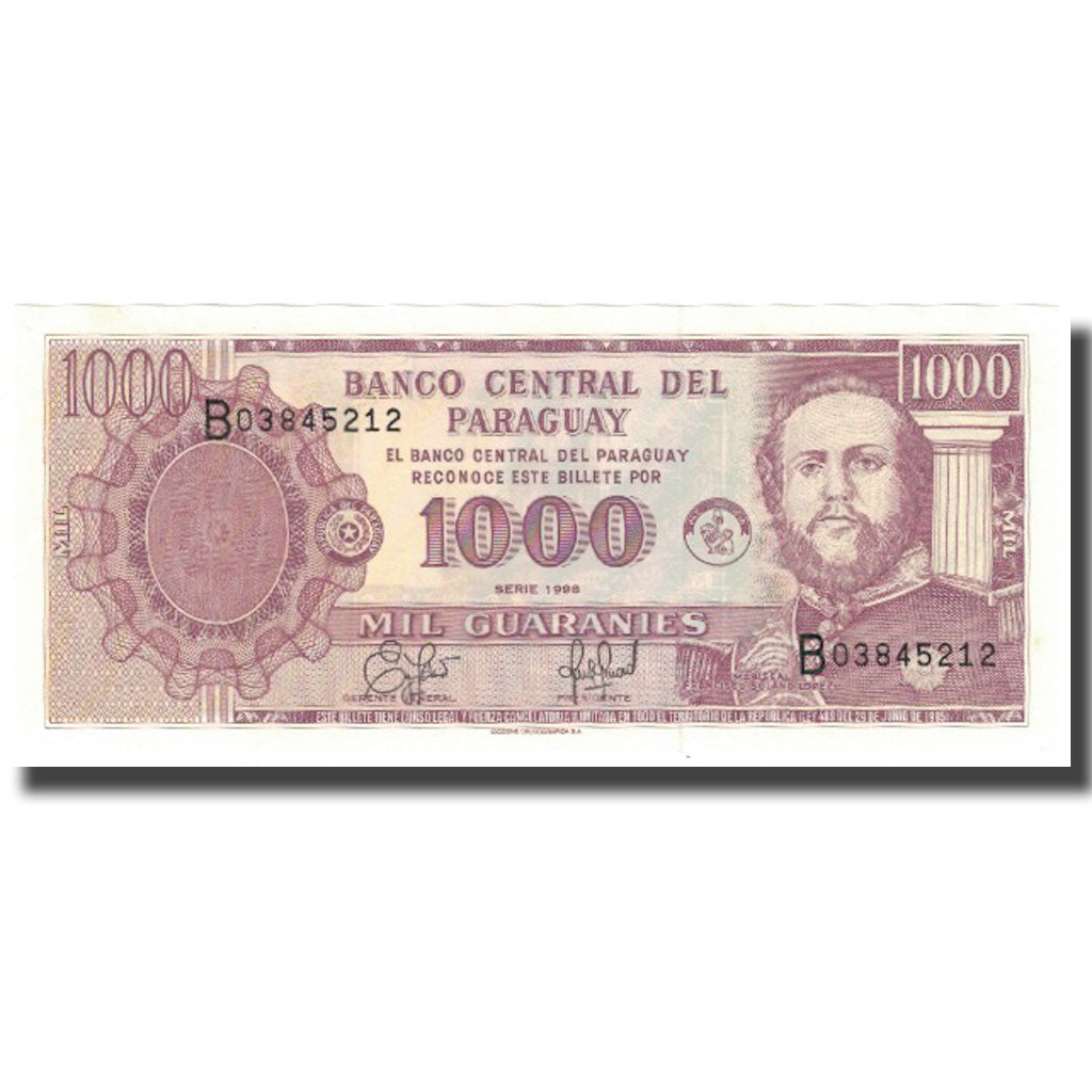 Banknote, Paraguay, 1000 Guaranies, 1998, 1998, KM:214a, UNC(65-70)