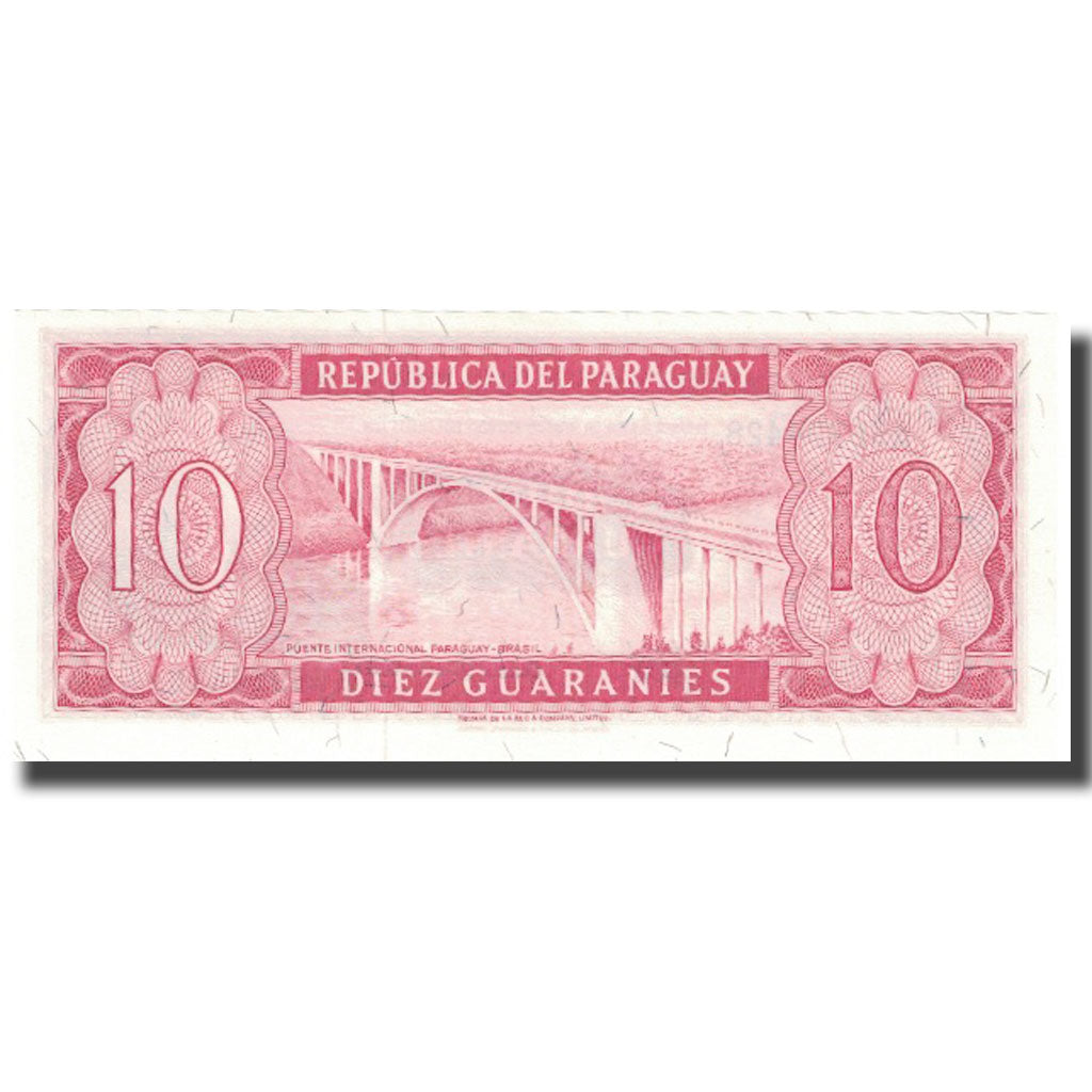 Billete, 10 Guaranies, Paraguay, KM:196a, SC+